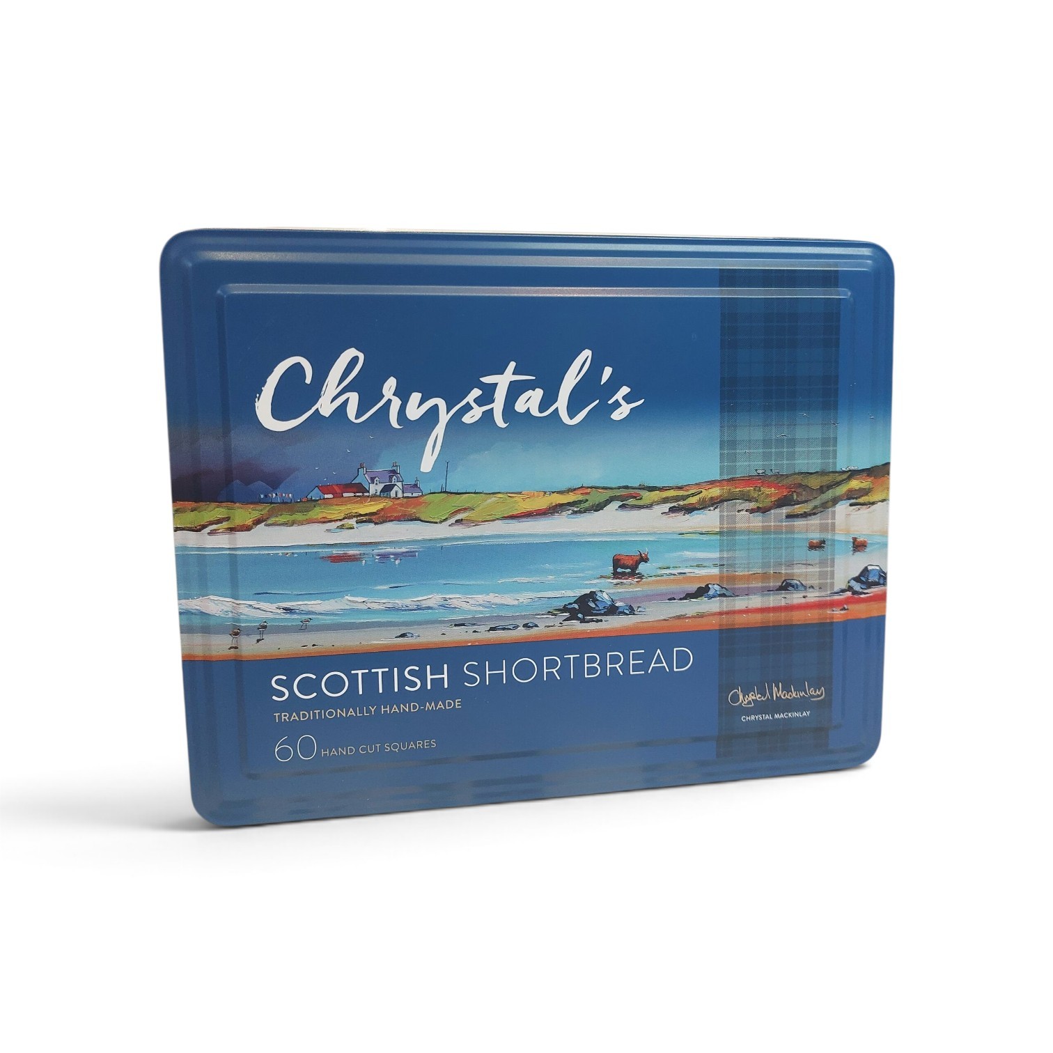 CHRYSTAL'S Scottish Shortbread Tin 60 pieces 725g